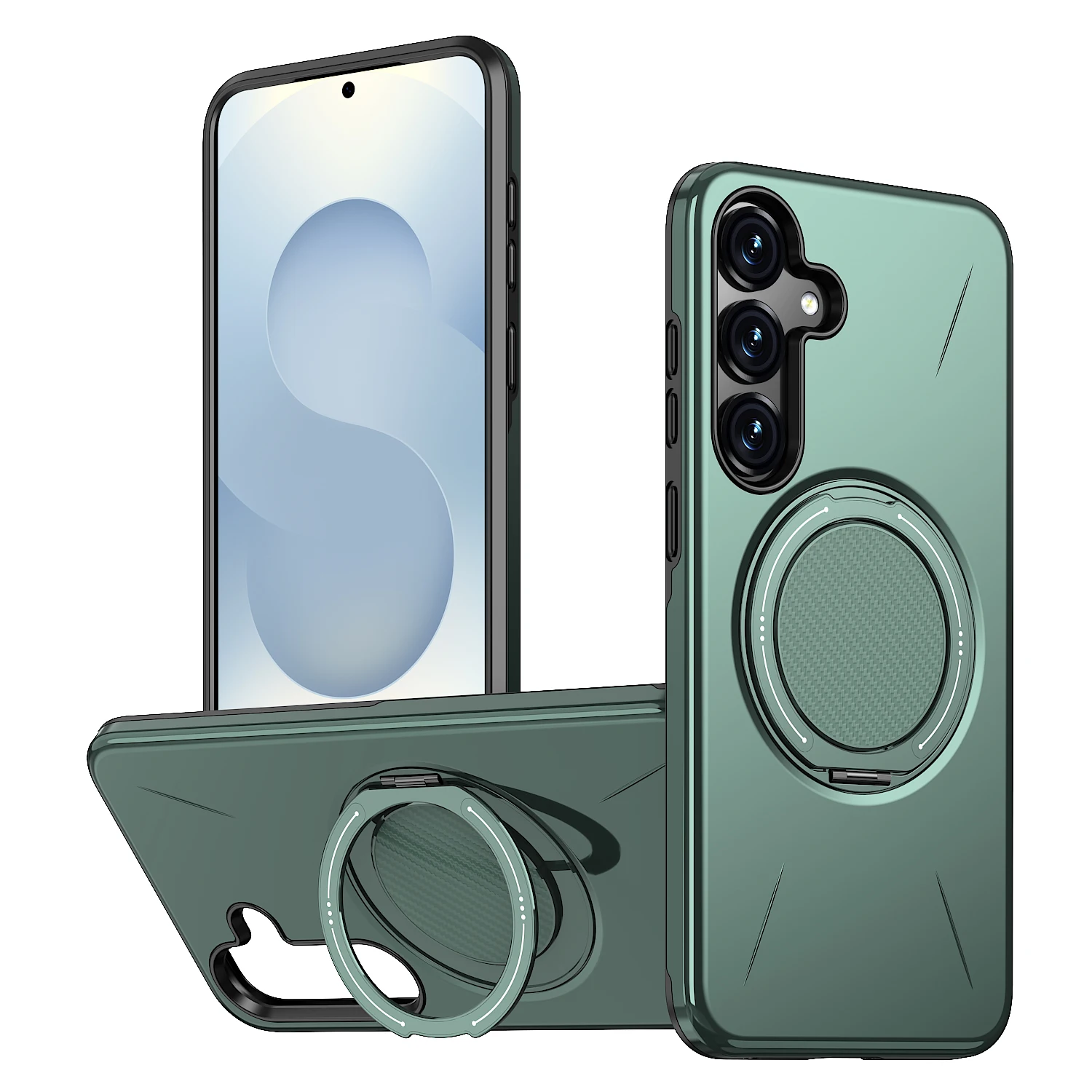 360° Magnetic Bracket Case with Magsafe Wireless Charging and Shockproof Armor Protection