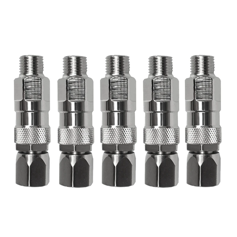 

New Airless Spray Hose Swivel Adapter Stainless Steel Sprayer Connector Suitable For Airless High-Pressure Paint Sprayer 5Pc