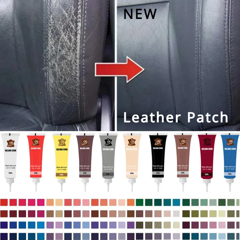 Leather Repair Gel Leather Repair Kit 20ml Car Leather Paint Repair Gel Car Seats Leather Care Cream Matching Refresh Cream Paint Liquid Filler Color Paste