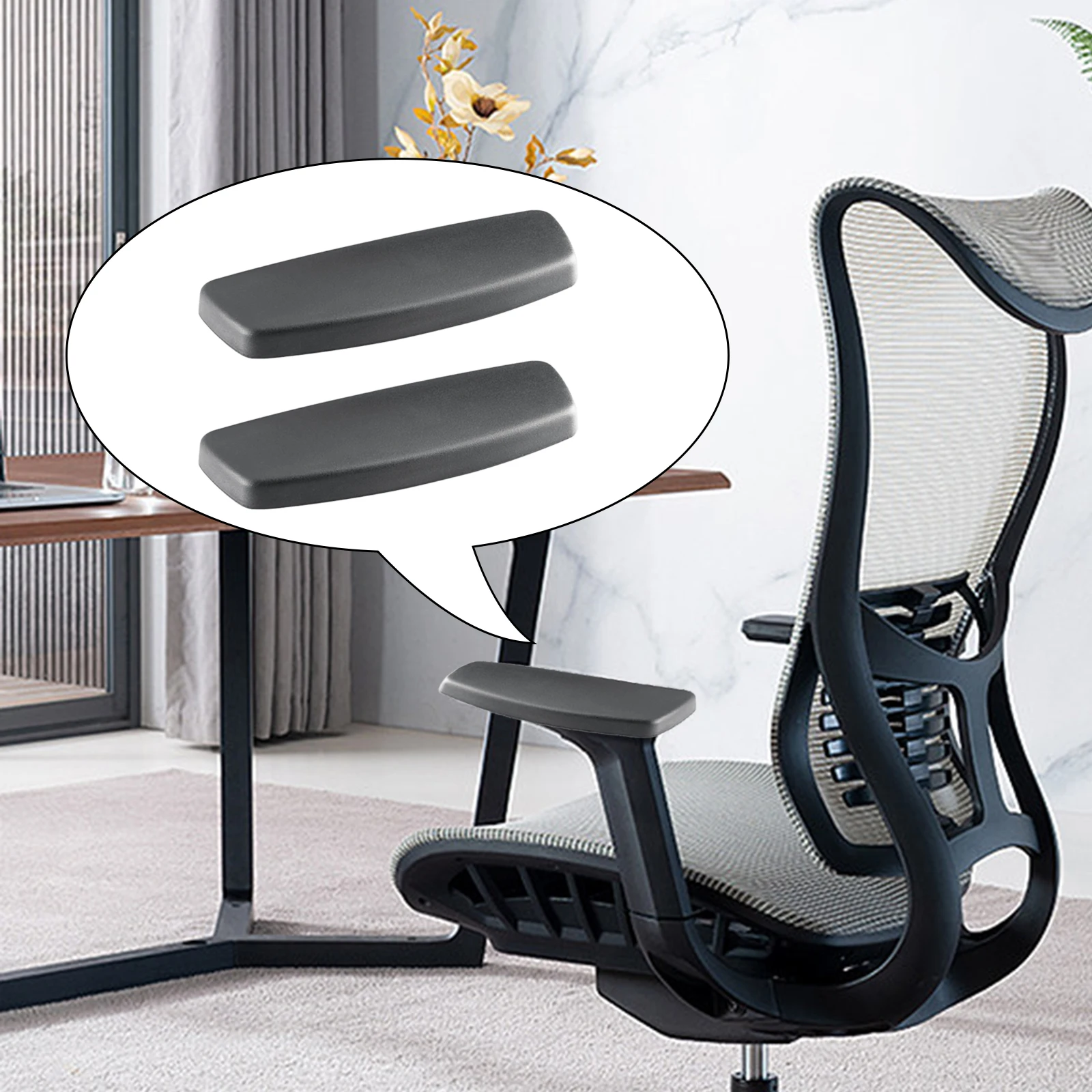 2 Copribraccioli Per Sedia Ufficio - Rimovibili, Elastici E Lavabili | Blu | Comfort E Protezione