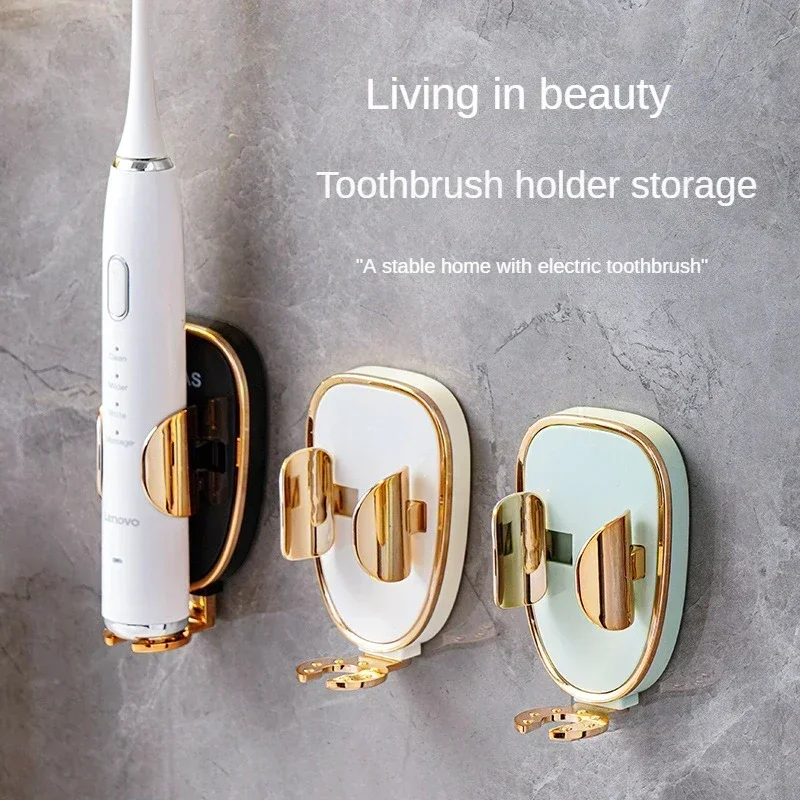 Wall-Mounted Traceless Toothbrush Holder Bath Electric Adults Toothbrush Stand Organizer Hanger Rack Bathroom Accessories