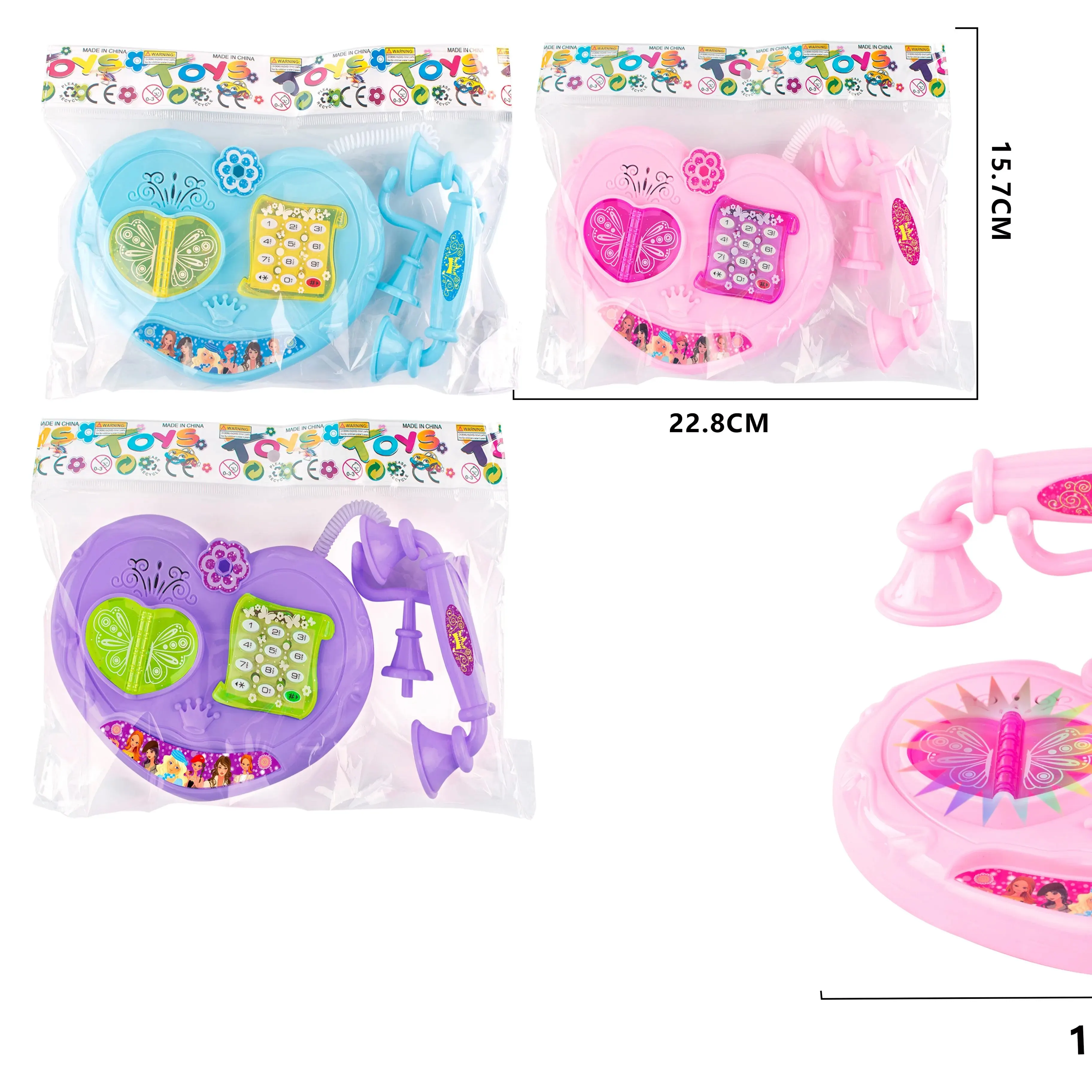 Children's phone toy Simulation Telephone Landline Baby Music Mobile Phone Educational Early Education Toys 1pcs