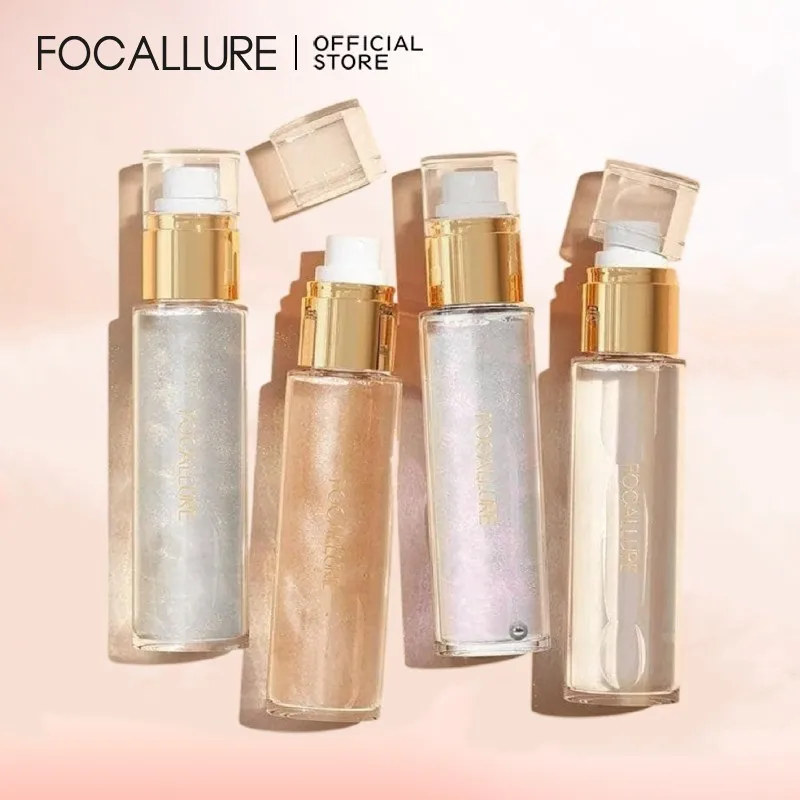 FOCALLURE Glitter Body Spray Pearlescent Long-Lasting Setting Spray Hydrating Mermaid Highlighter Face Makeup Cosmetics 3