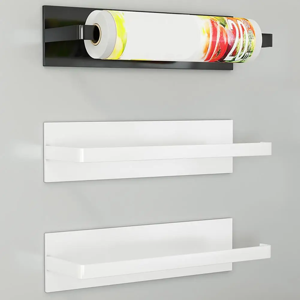 Magnetic Paper Towel Holder Magnetic Storage Rack Versatile Organizer for Fridge Side Door Kitchen Microwave Paper Roll