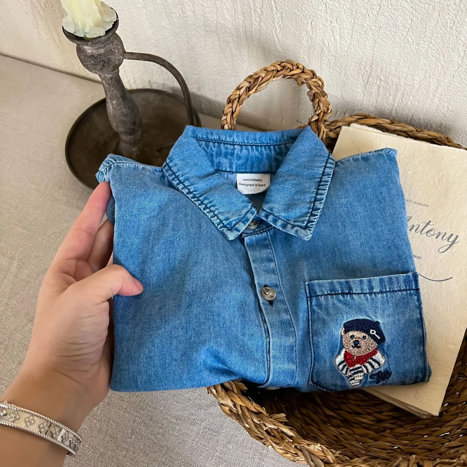 Boys Skull Finger Print Short Sleeves Denim Jacket Spring - Temu