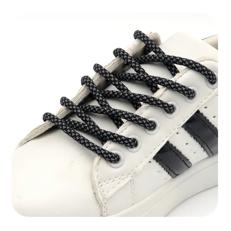 12 Colors 4.5MM High-Ranking Reflective Shoe Accessories Eye-Catching Shoelaces Daily Traveling Nice Street Walking Ropes 350V2