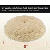 6/7/8in Wool Polishing Pads 100% Natural Wool Buffing Pad for Compound Cutting Polishing with Hook And Loop Grip 4