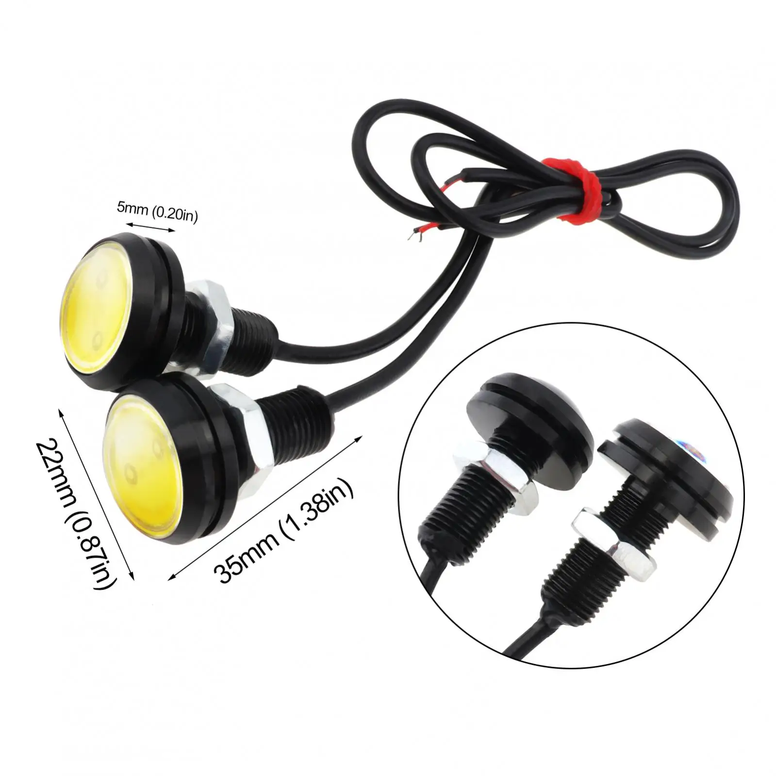  ̱  DRL LED ְ ,   ȣ , ڵ , 10 /, 23mm, 12V, 9W