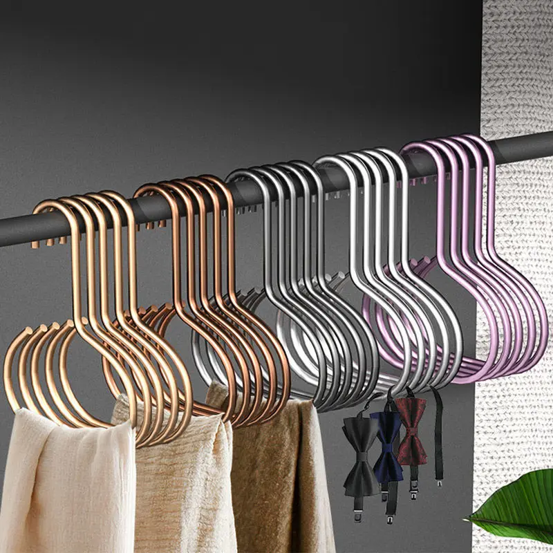 Metal Multifunctional Scarf Rack Tie Clothes Hanging Hooks Household Storage Artifact Cloakroom Wardrobe Socks Organizer Durable