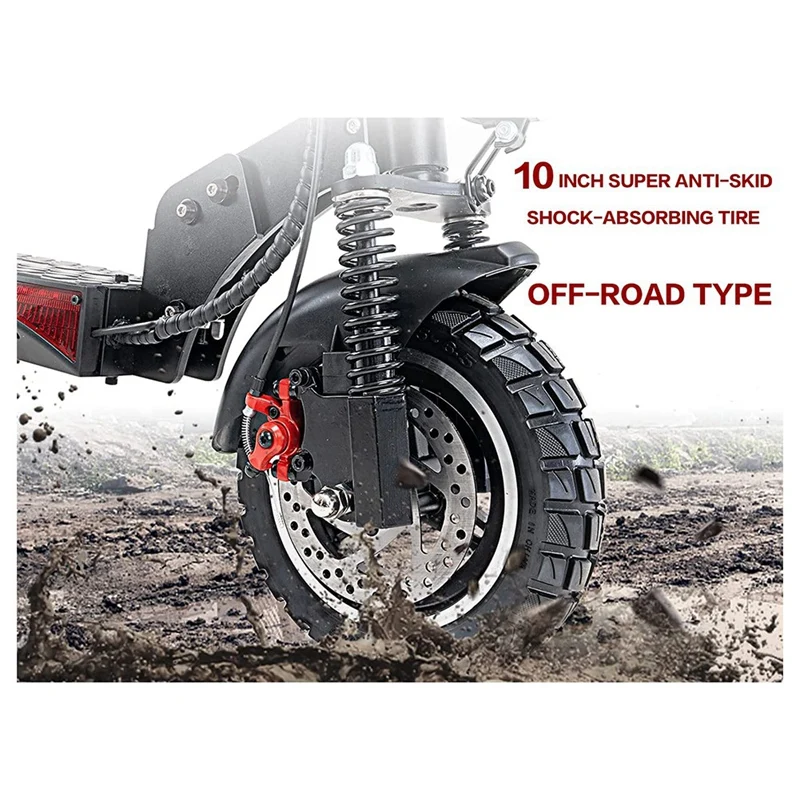 Solid Tire Scooter Tire 10 Inch, 10X2.70-6.5 Solid Scooter Tubeless Puncture-Proof Tire, For Kugoo