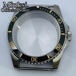 Sleek Tri-Tone Watch Case with Sapphire Glass - Silver, Black & Rose Gold Finish for ETA2824-PT5000-2130 (Black Bezel A4)