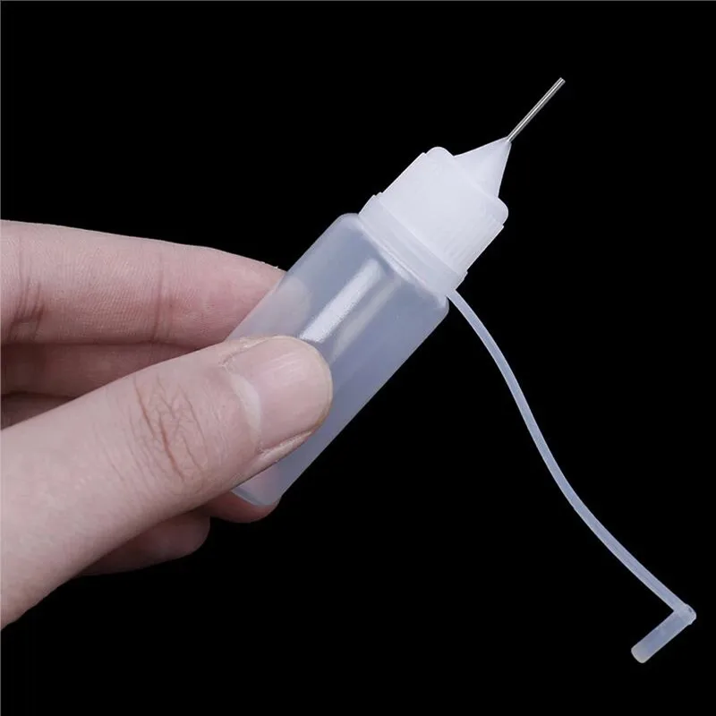 Refillable Dropper Bottles 10Pcs 10ml 30ml Plastic Squeezable Tip Applicator Bottle with Needle Tip Caps for Glue DIY