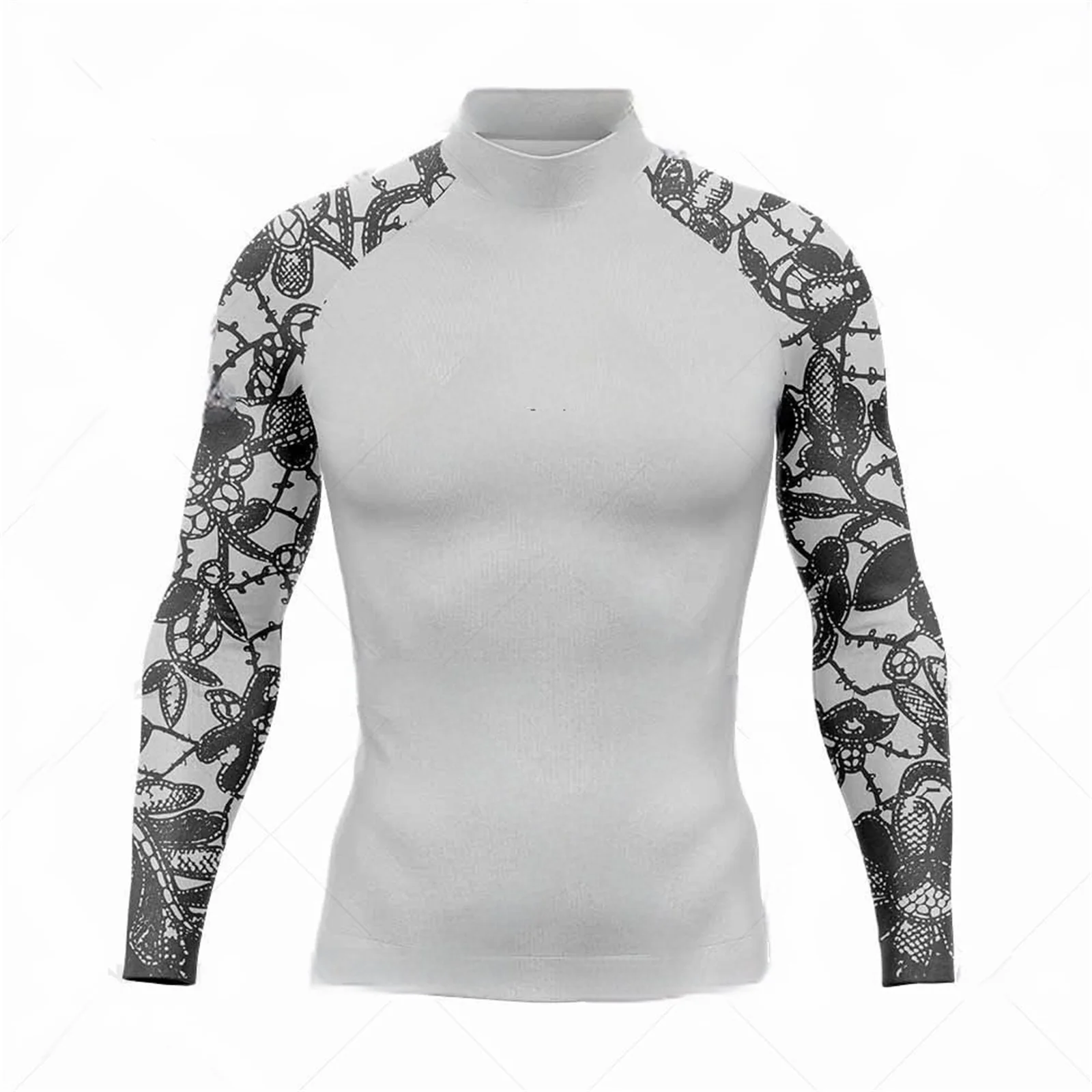Men Rash Guard Surfing Diving Suits UV Protection Tights Rashguard Long Sleeve Swim Float Suit Swimming T Shirt Surf Clothes