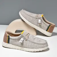Men Casual Canvas Shoes Mens Loafers Breathable Slip on Flats Male Vulcanized Shoes Driving Shoes Plus Size 48 Walking shoe2024 1