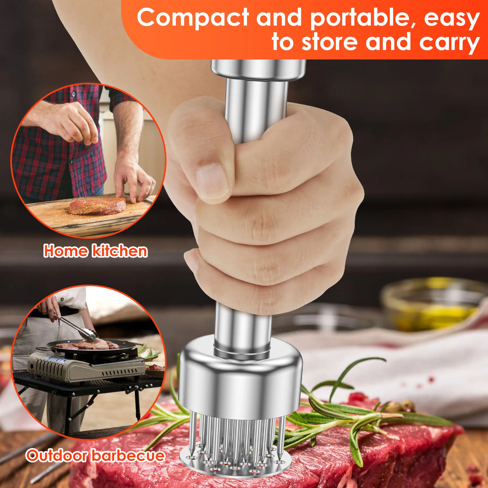 Meat Tenderizer Handheld Household Tender Meat Needle Pork Chop Chicken Chop Chicken Wings Needle Hammer Kitchens Tool