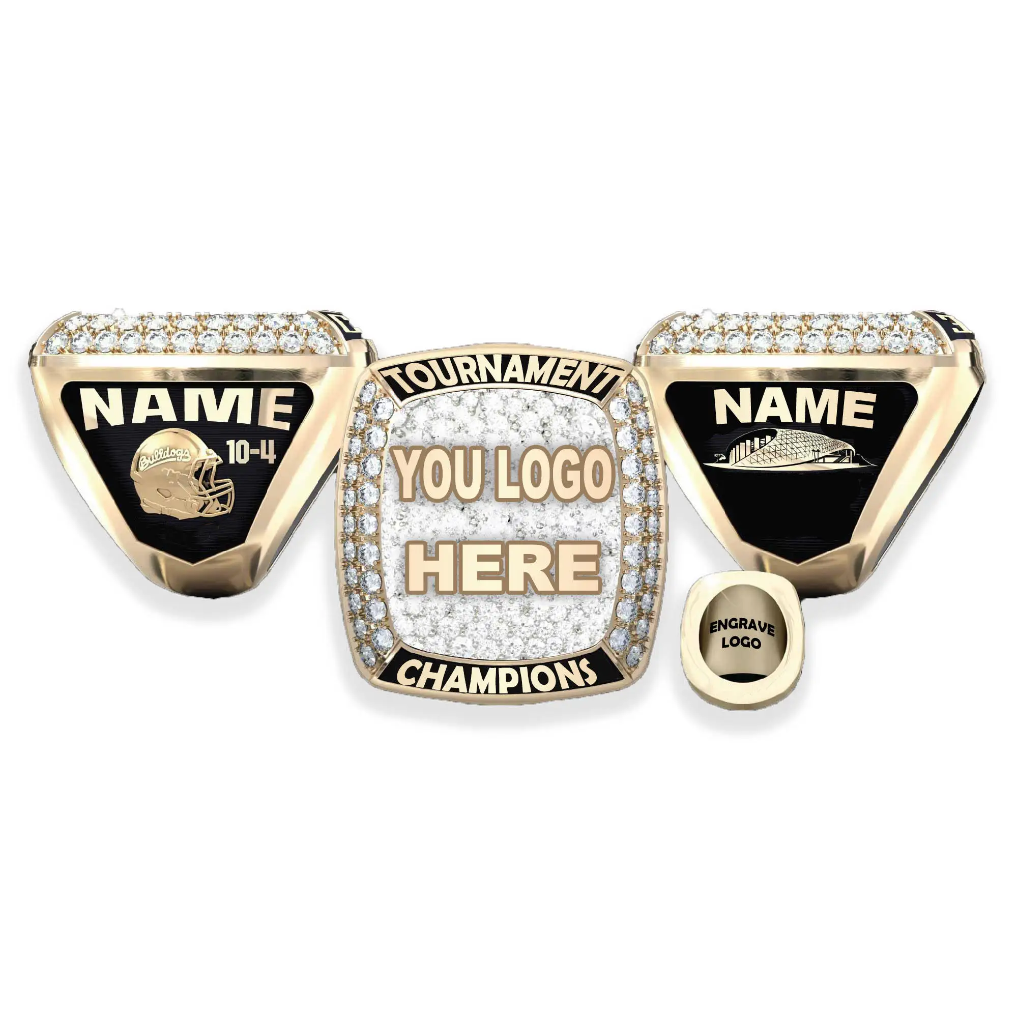 Youth and Children's College Rugby and Baseball Championship Champion Ring Customized Champion Team Ring Gift