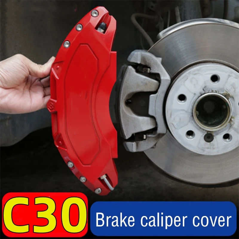 

For Volvo C30 Car Brake Caliper Cover Aluminum Metal Fit 2.4i R-design 2.5 T5 2006 2008 2010 2011 2.0 Aktiv 2012
