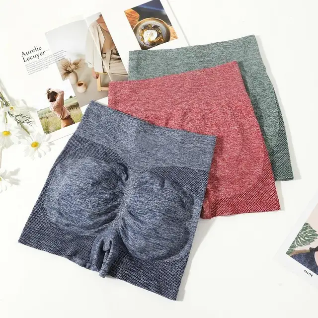 Short de sport court pour femmes, vêtements de Yoga à haute élasticité, ensembles courts absorbants, pantalons Push Up, cyclisme, Jogging, Fitness, Legging 1