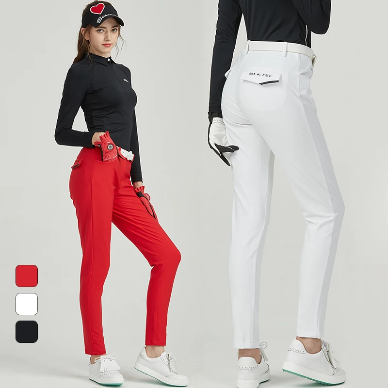 

Blktee Female Golf Pencil Pants Outdoor Sports Sweatpants High Waist Golf Pants for Women Autumn Slim Stretch Long Trousers S-XL