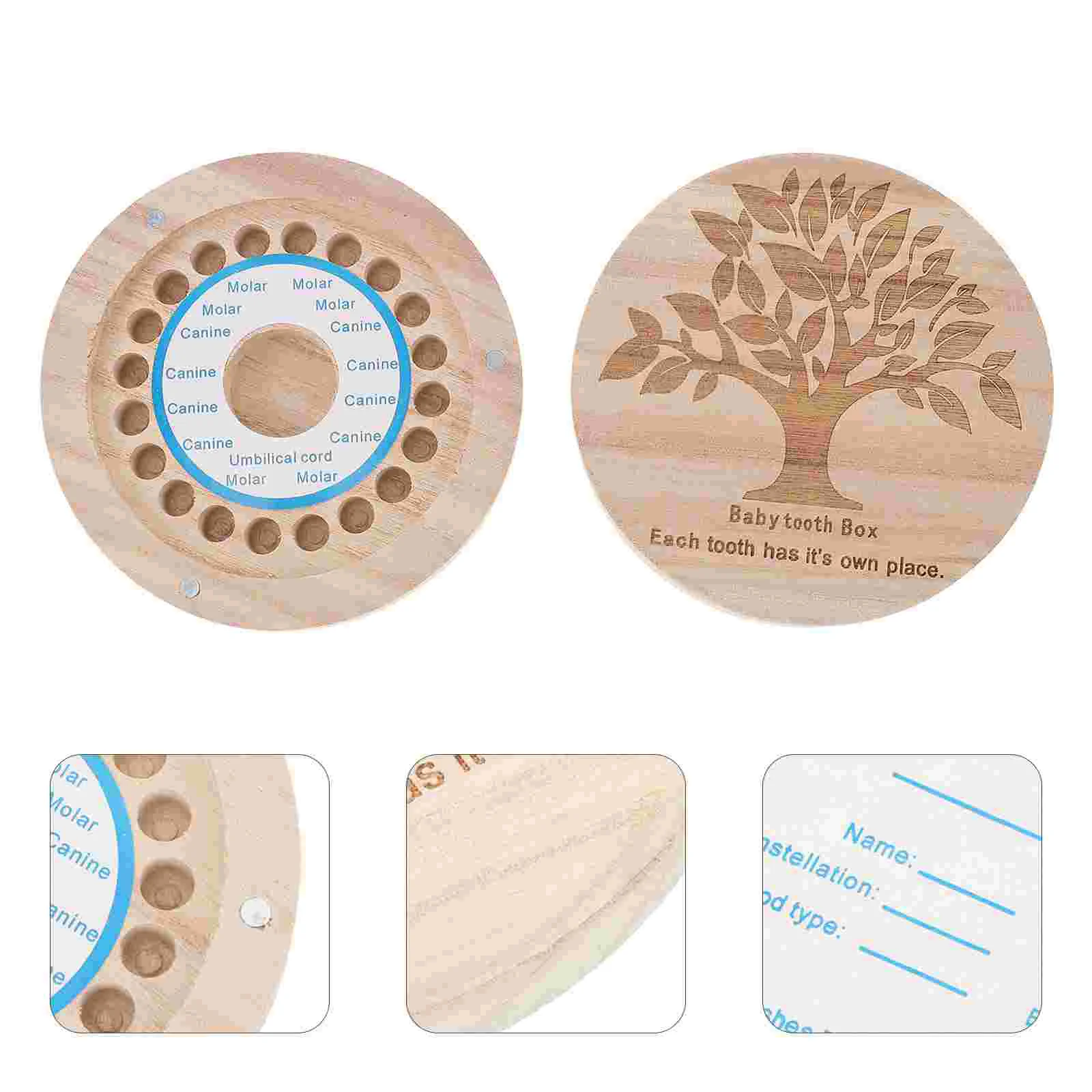 

Baby Tooth Box Wooden Tooth Keepsake Box Baby Kids Tooth Holder Keepsake Box
