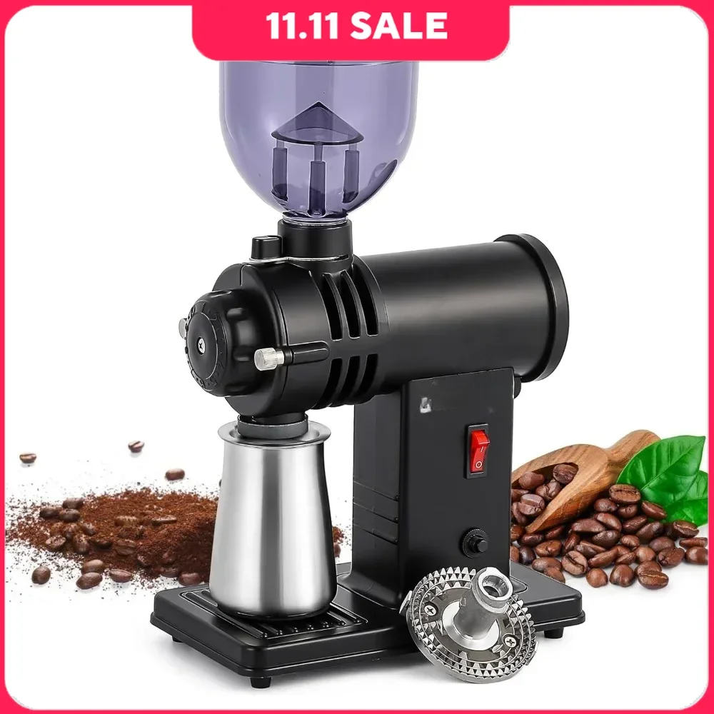 Electric Coffee Grinder Electric Stainless Steel Burr with Precise Grind Settings Adjustable Coffee Bean Grinder