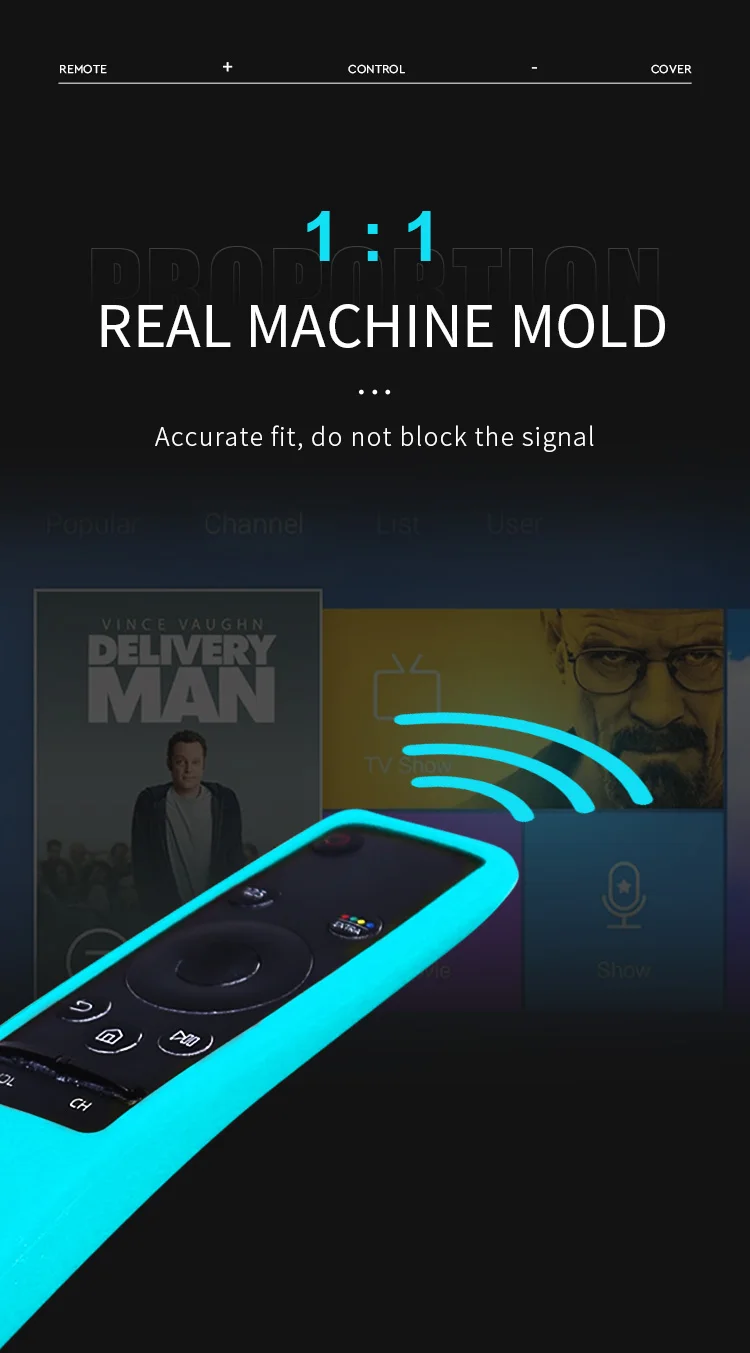 Description Picture 4 of itemSamsung Remote Control Silicone Protective Case, Smart TV Remote Cover BN59-01312A, 01312H, BN59, 01241A, 01242A, 1 Unit