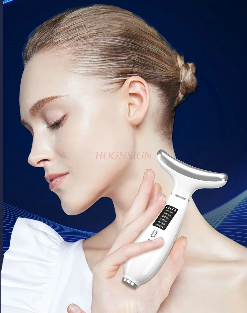 

Neck beauty instrument for reducing neck lines, massage, lifting, tightening, and facial beauty instrument
