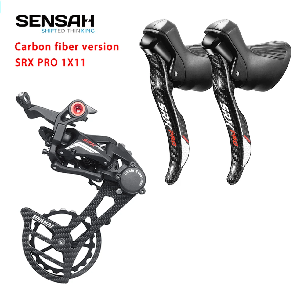 SENSAH carbon fibre SRX PRO 1X11 Speed R/L Shifter Rear