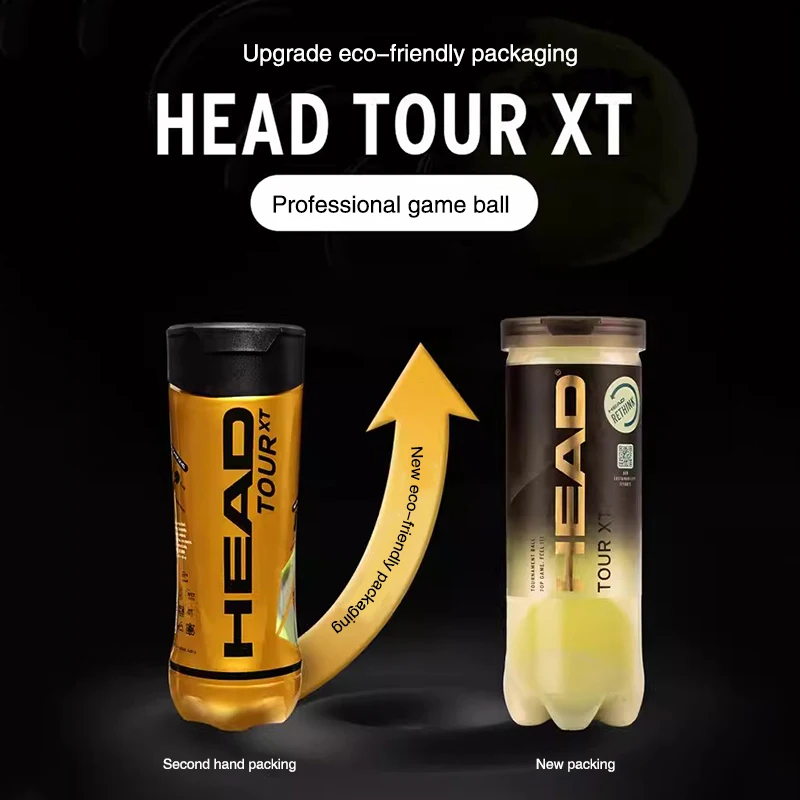 HEAD Professional Tennis 4B TEAM 3 Tour XT Training Ball T 3B Pro Match Balls High Elasticity Resistant Durable Excesice