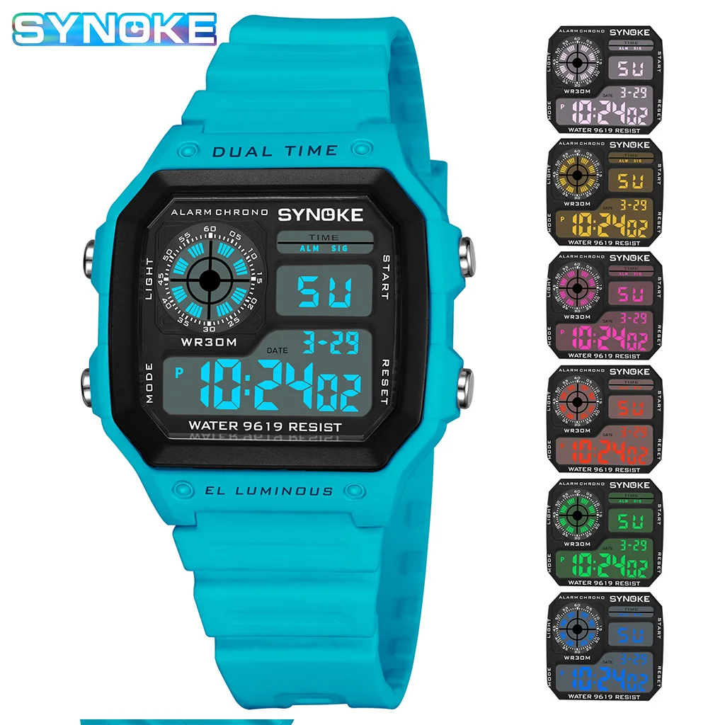 Enhanced Men's Sport Luminous Waterproof Multifunction Digital Watch