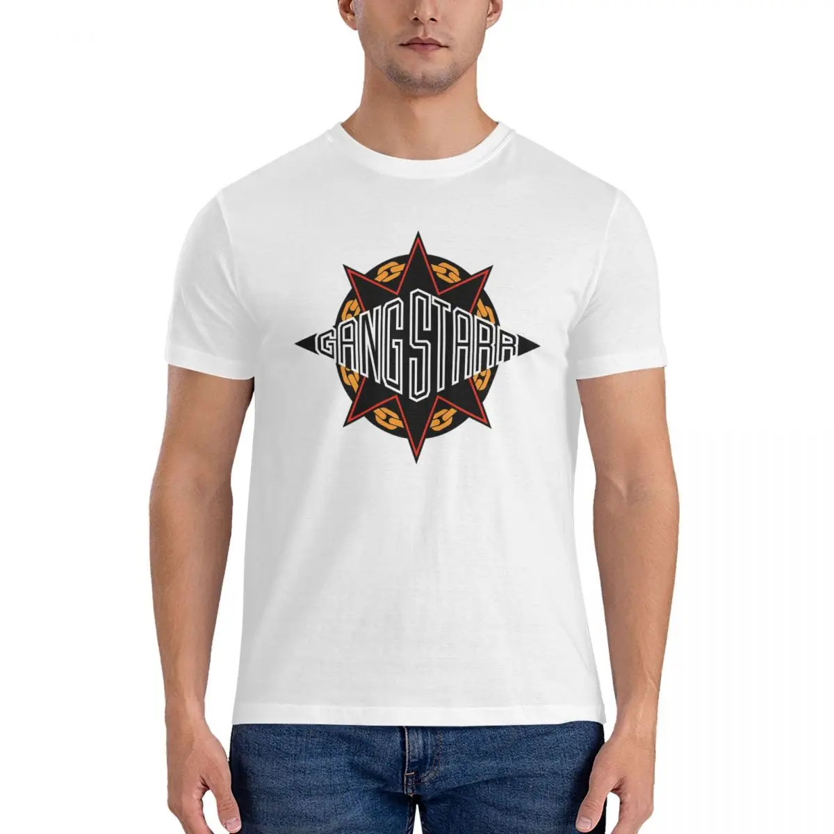 

100% Cotton Gangstarr Logo T-shirt Unisex Fashion Oversized T Shirt Men crew Neck Summer Shirts Tops S-6XL