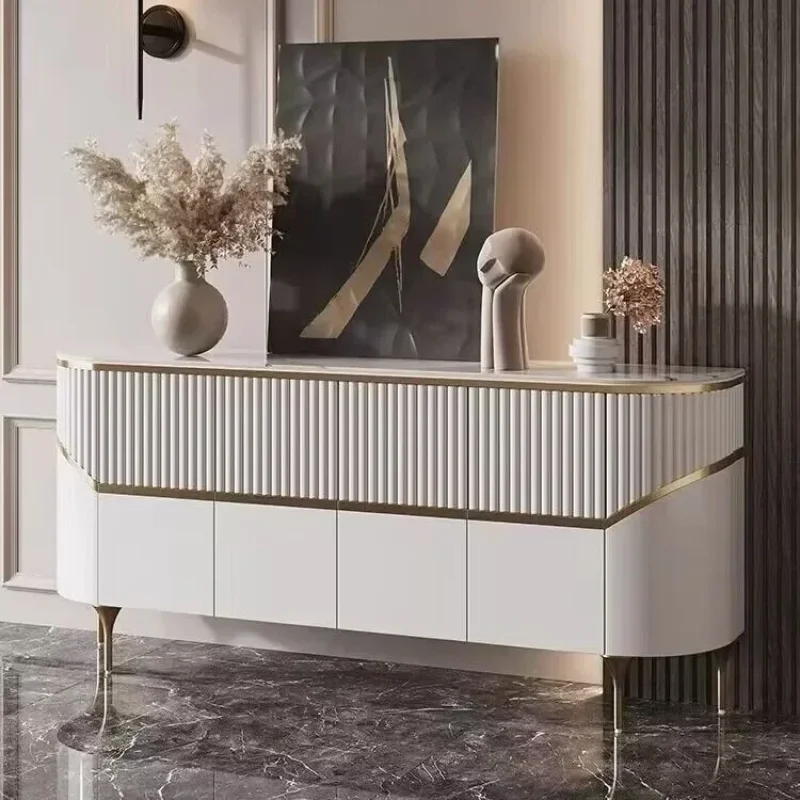 Luxury Kitchen Sideboard High Quality Rock Plate Countertop Design Italian Style et Furniture Living Room Display Cabinet