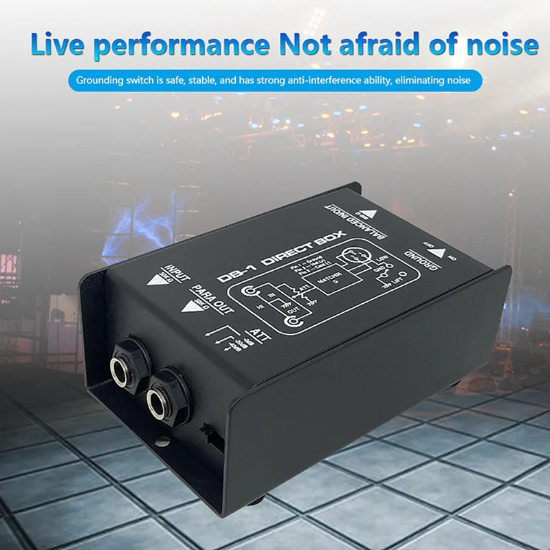 Hot Sale Passive Impedance Converter DI Effects Audio Isolator Passive DI Box BOX Box
