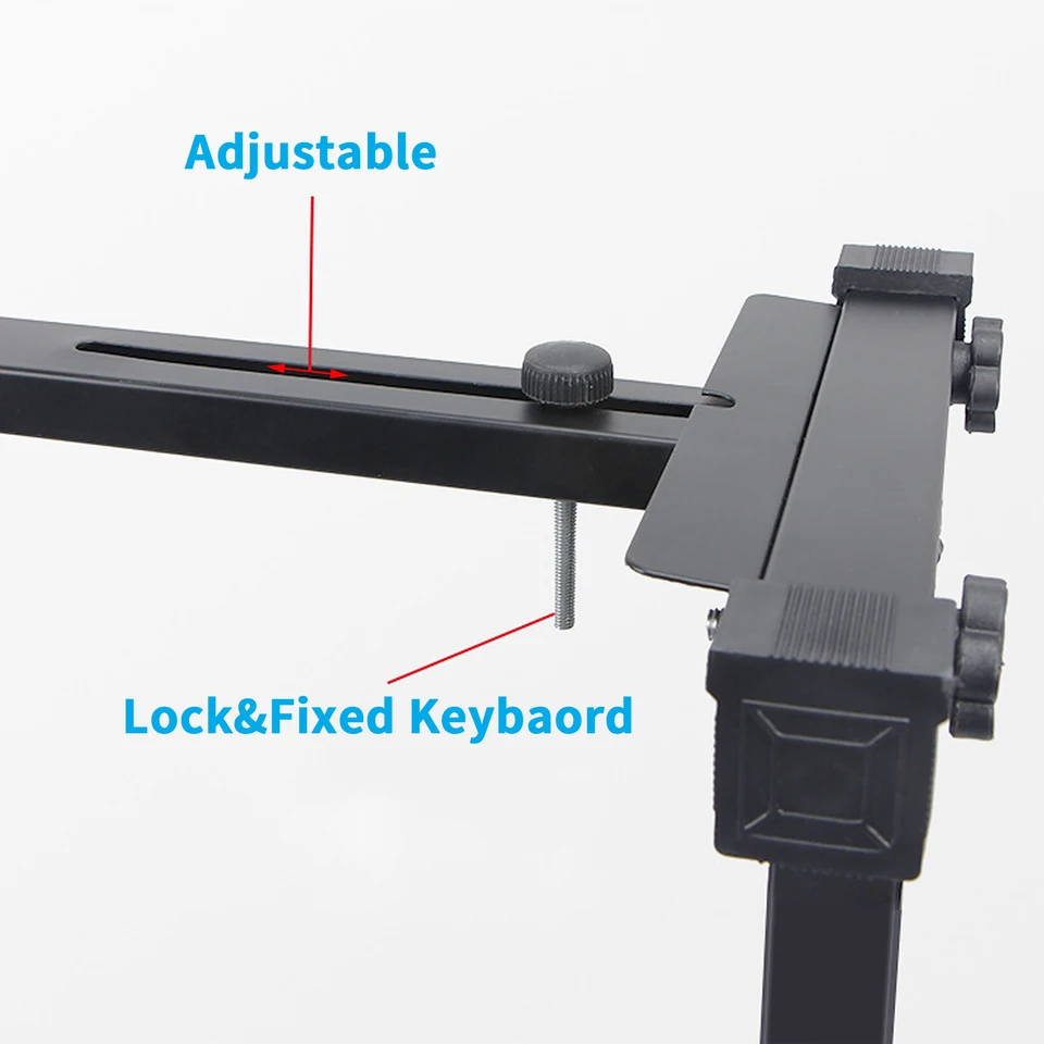 Support Double étage Pour Clavier Piano électronique - Réglable En Métal, Hauteur 33 Cm, Portable