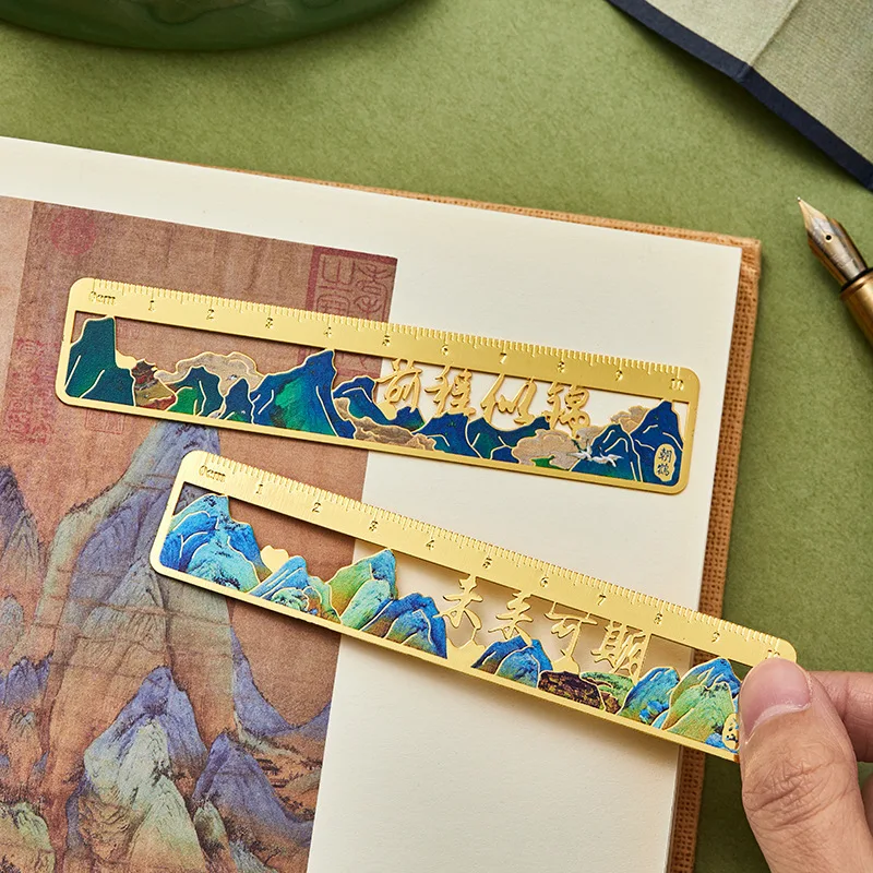 1Pc-Mountains-Sea-Landscape-Ruler-Bookmarks-For-Kids-10cm-Brass ...
