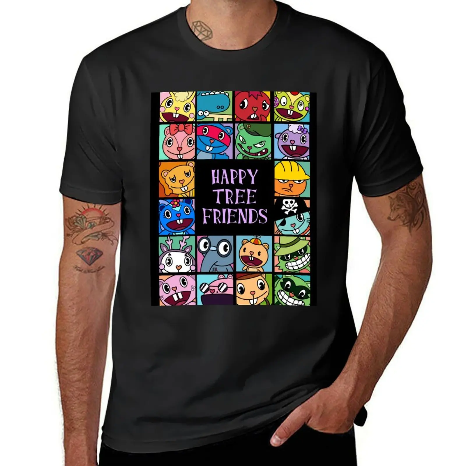 

Happy Tree Friends T-Shirt summer tops oversizeds Aesthetic clothing mens graphic t-shirts big and tall