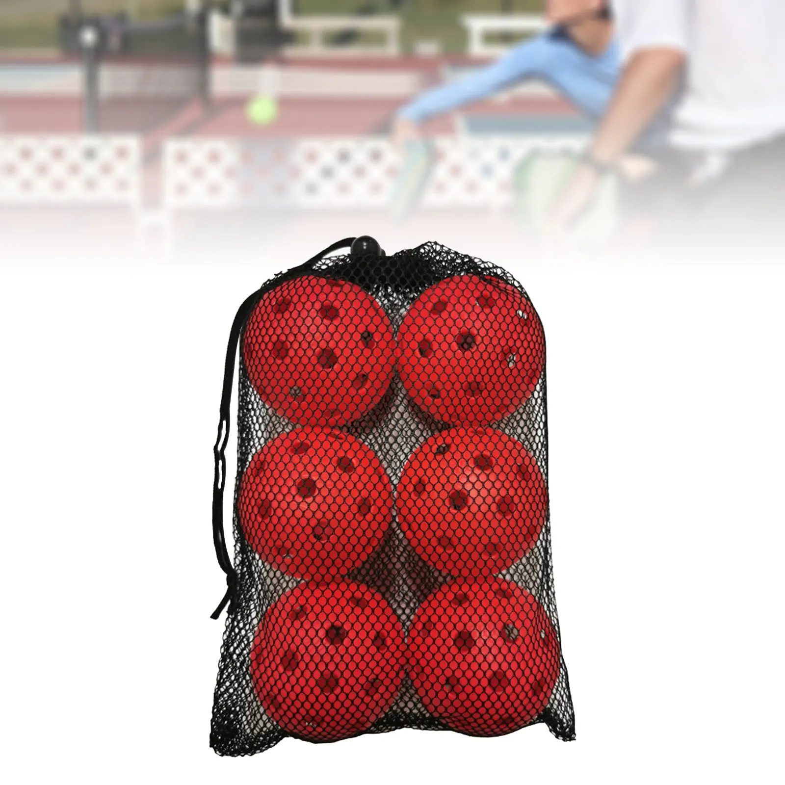 Pickleball Balls 40 Holes Pickleball High Elastic Durable Hollow Balls for All Style Paddle Outdoor Practice Tournament 6Pcs pickleball balls