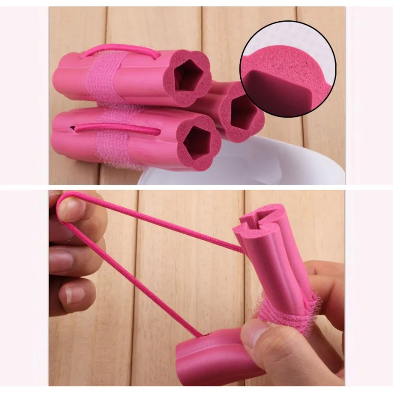 Hair Styling Tool Hair Curling Tools 6pcs/set Self-adhesive Hair Curler DIY Wavy Hair Rollers Soft Flower Shape Magic Foam Sponge Curling Styling Tools hair styling tool hair curling tools
