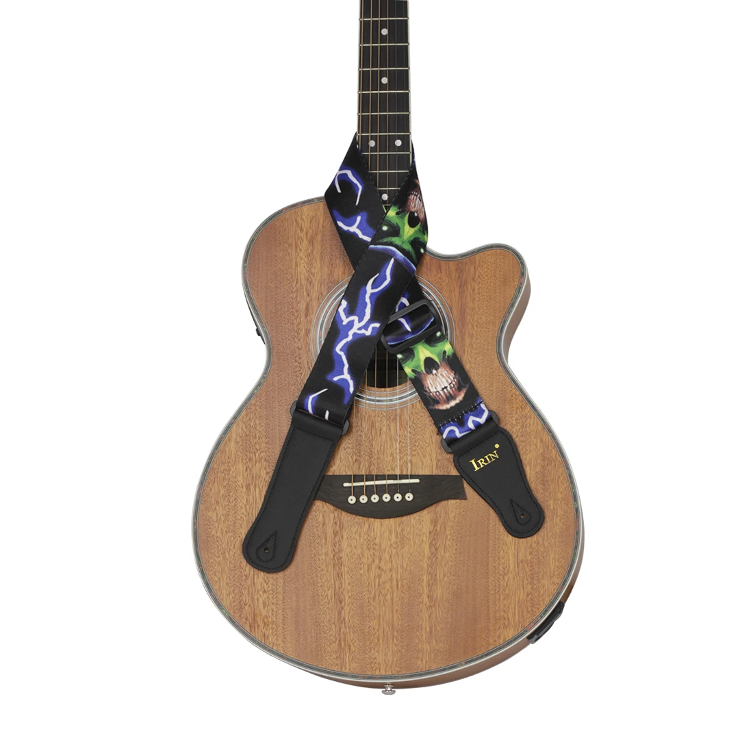 Ethnic Style Adjustable Embroidered Guitar Strap - Premium Polyester and Pure Cotton