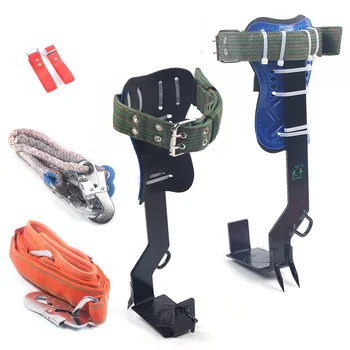 Tree Climbing Spike Set Portable Piercing Tree Climbing Tool with Safety Belt Load 100kg for Climbing Logging Picking Hunting 3