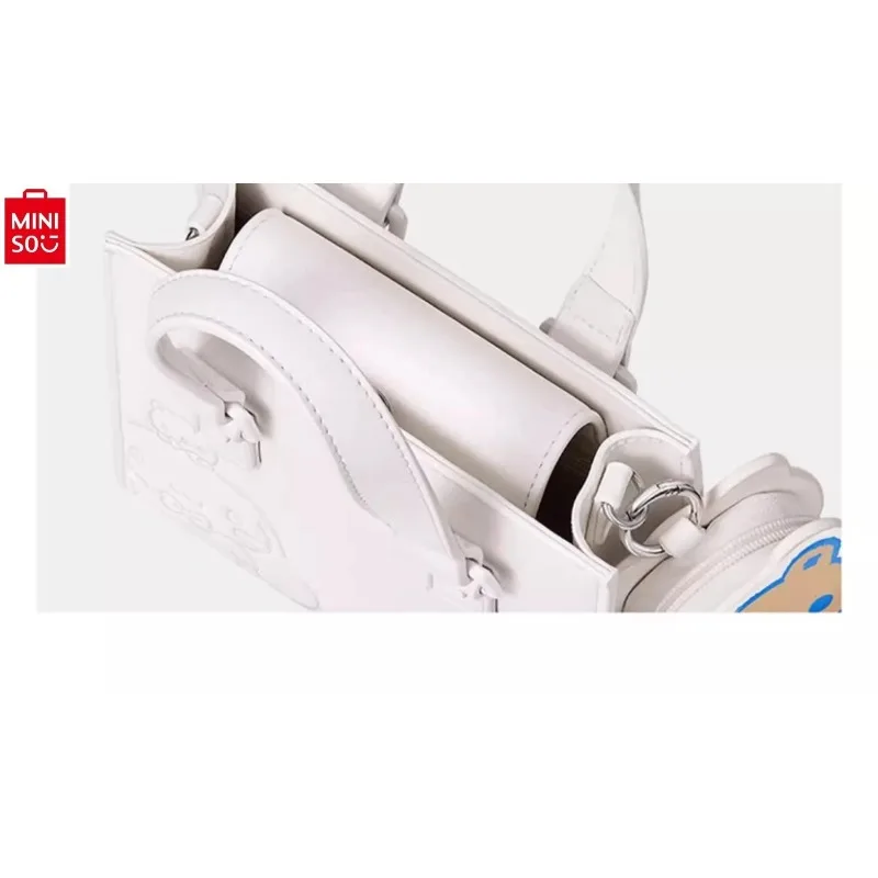 MINISO San Liou Hello Kitty Jade Guigou Fashion PU Handbag Women's Luxury Brand High Quality Versatile Sweet Crossbody Bag