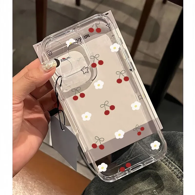 INS Korean Small Flower Cherry Case - Stylish Protective Cover