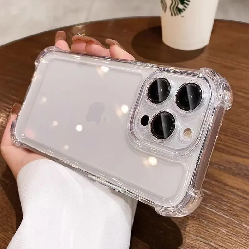 Electroplated Transparent Magnetic TPU Phone Case with Lens Film Protection