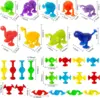 Suction Cup Toys 27 PCS Silicone Suction Bath Toys Travel Toys Window Toy for Kids Sensory Toys with Dinosaur Eggshell Storage 6