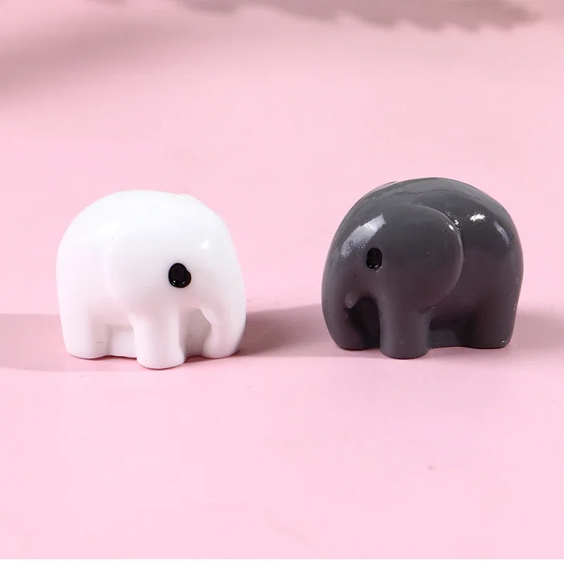 Thailand Elephant Animal Model Couple Small Elephants Statue Figurine Crafts Ornament Miniature DIY Home Room Garden Decor