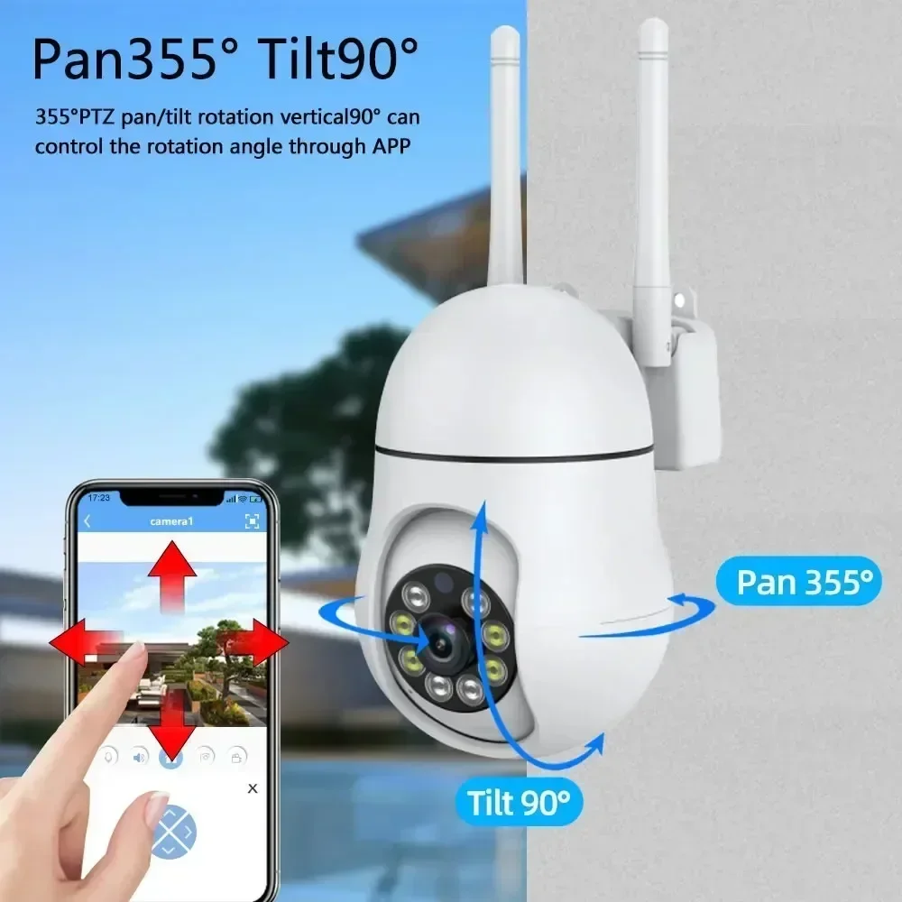 TUYA 5MP Smart Life CCTV Wifi Camera Wireless Security Surveillance Cameras Outdoor Night Color AI Smart Tracking Two Way Audio 5
