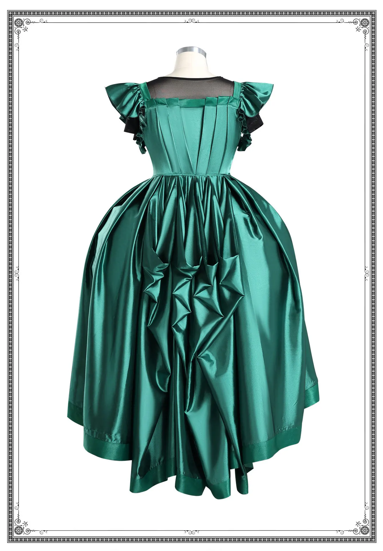 Generic Green High-Low Gothic Gown Costume for Women (Unofficial)