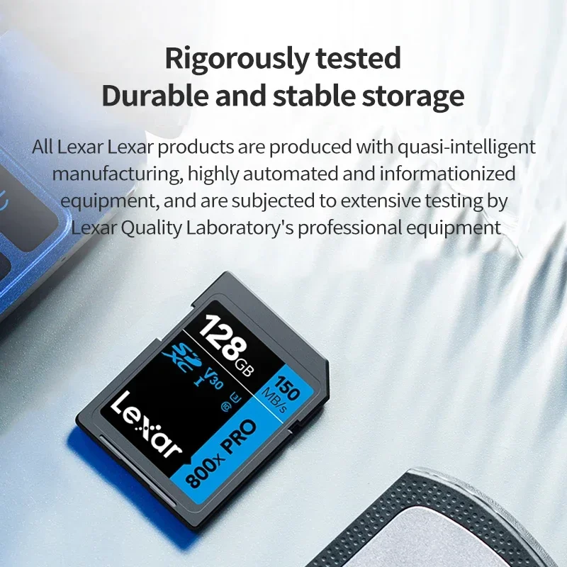 Lexar SD 카드 플래시 메모리 카드, 컴퓨터 디지털 제품 카메라용 SD 마이크로 SD 카드, 32GB, 64GB, 128GB, 256GB, U1 U3, 4K V30