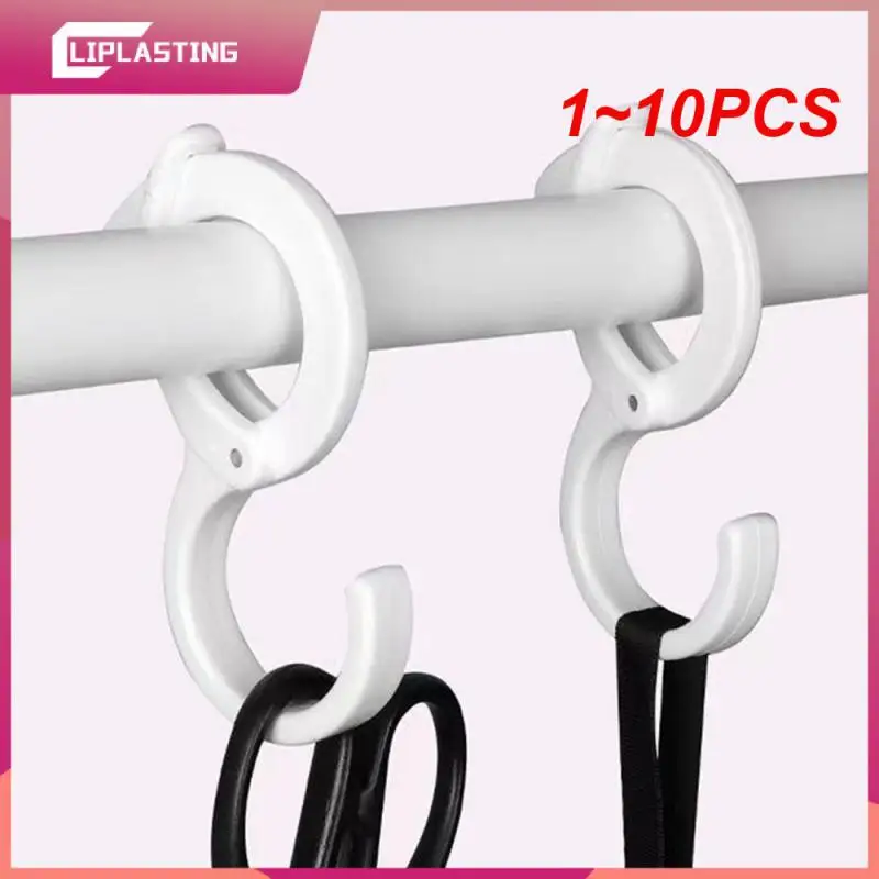 

1 ~ 10 шт. твердый крючок, многофункциональные S-образные крючки для подвешивания одежды, ветрозащитный пластиковый подвесной мешок для полотенец, ключей для кухни и спальни