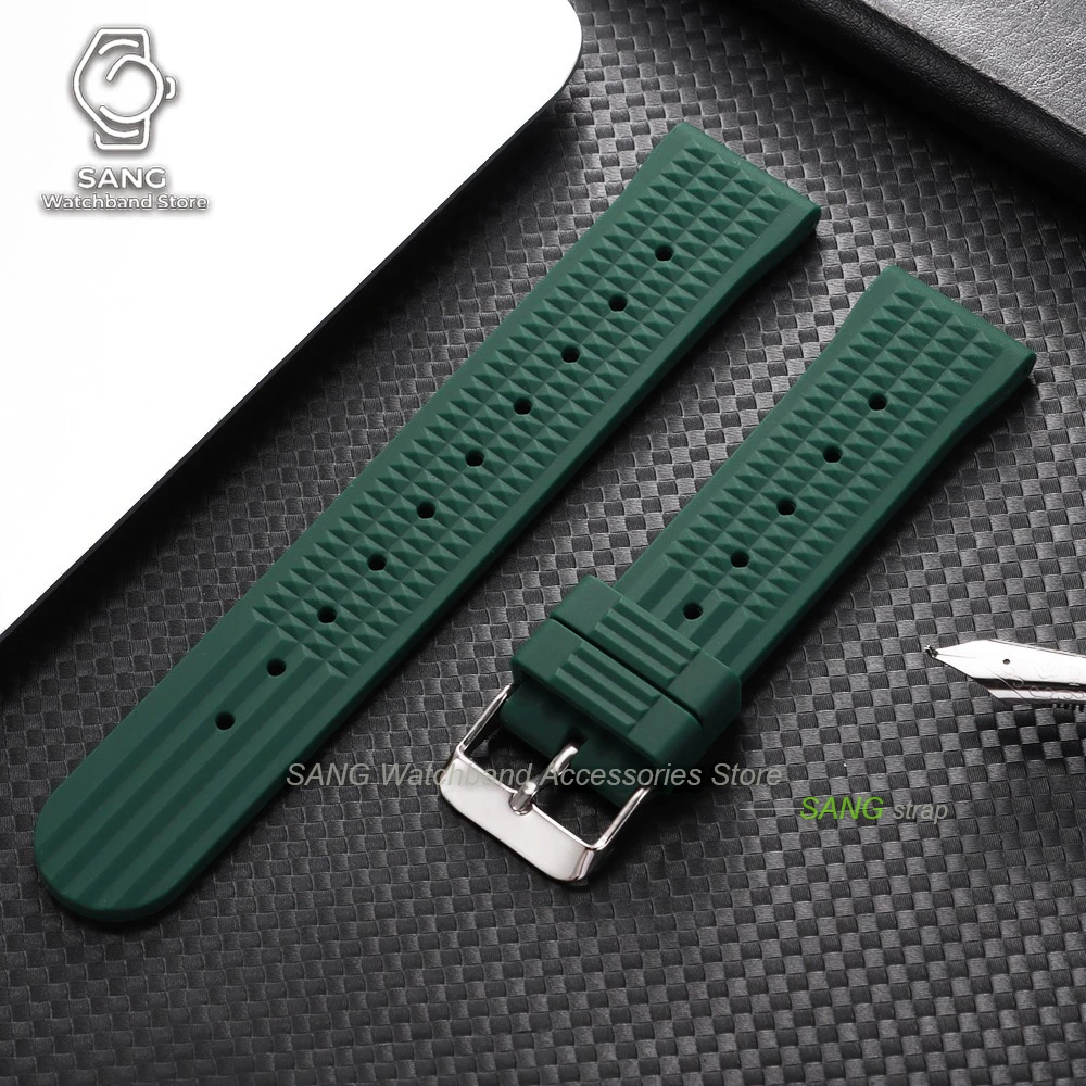 Premium Silicone Waterproof Watch Strap - Soft Rubber Sport Replacement Wristband